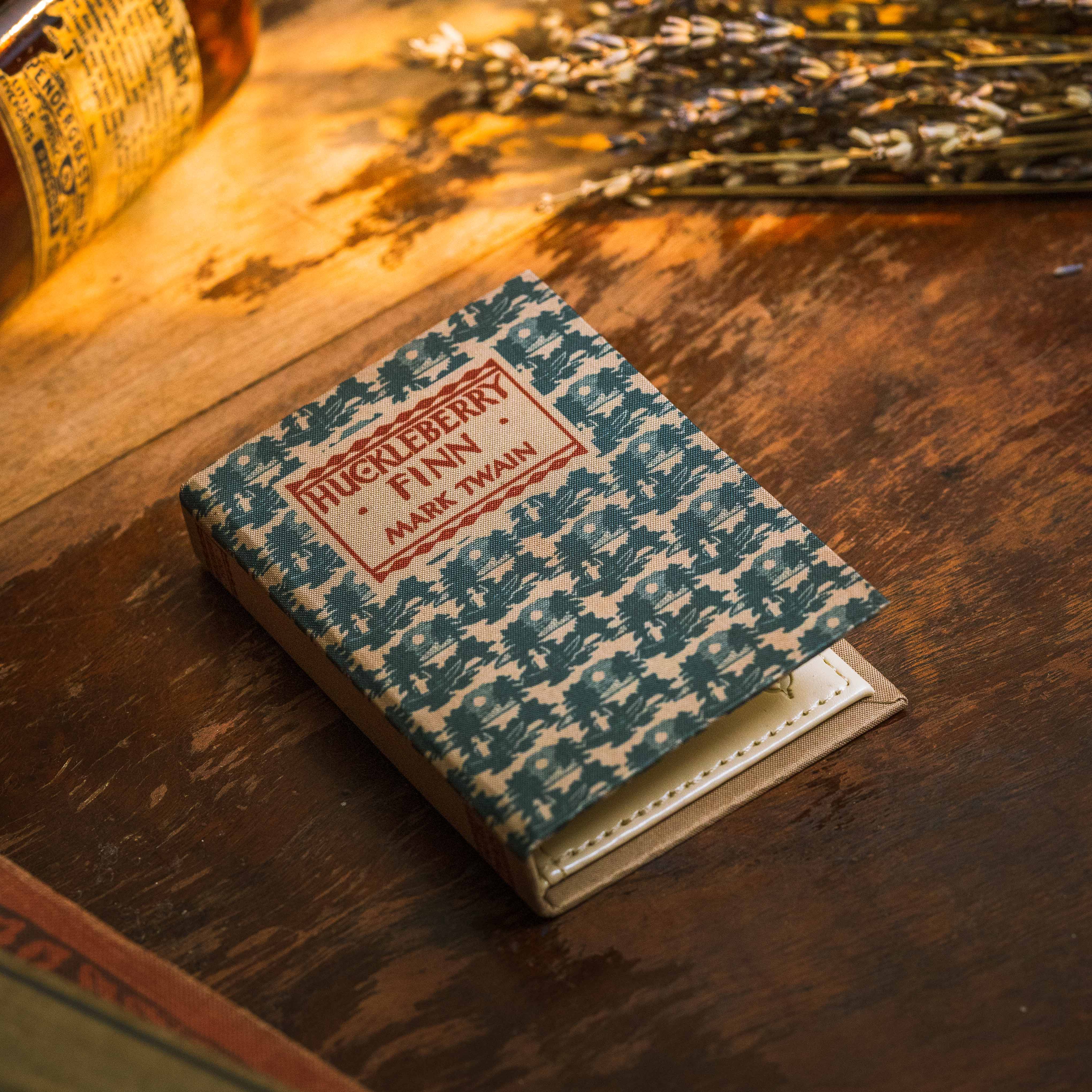 Image of Huckleberry Finn by Mark Twain 1884 Book Wallet - Novelbookstore.co