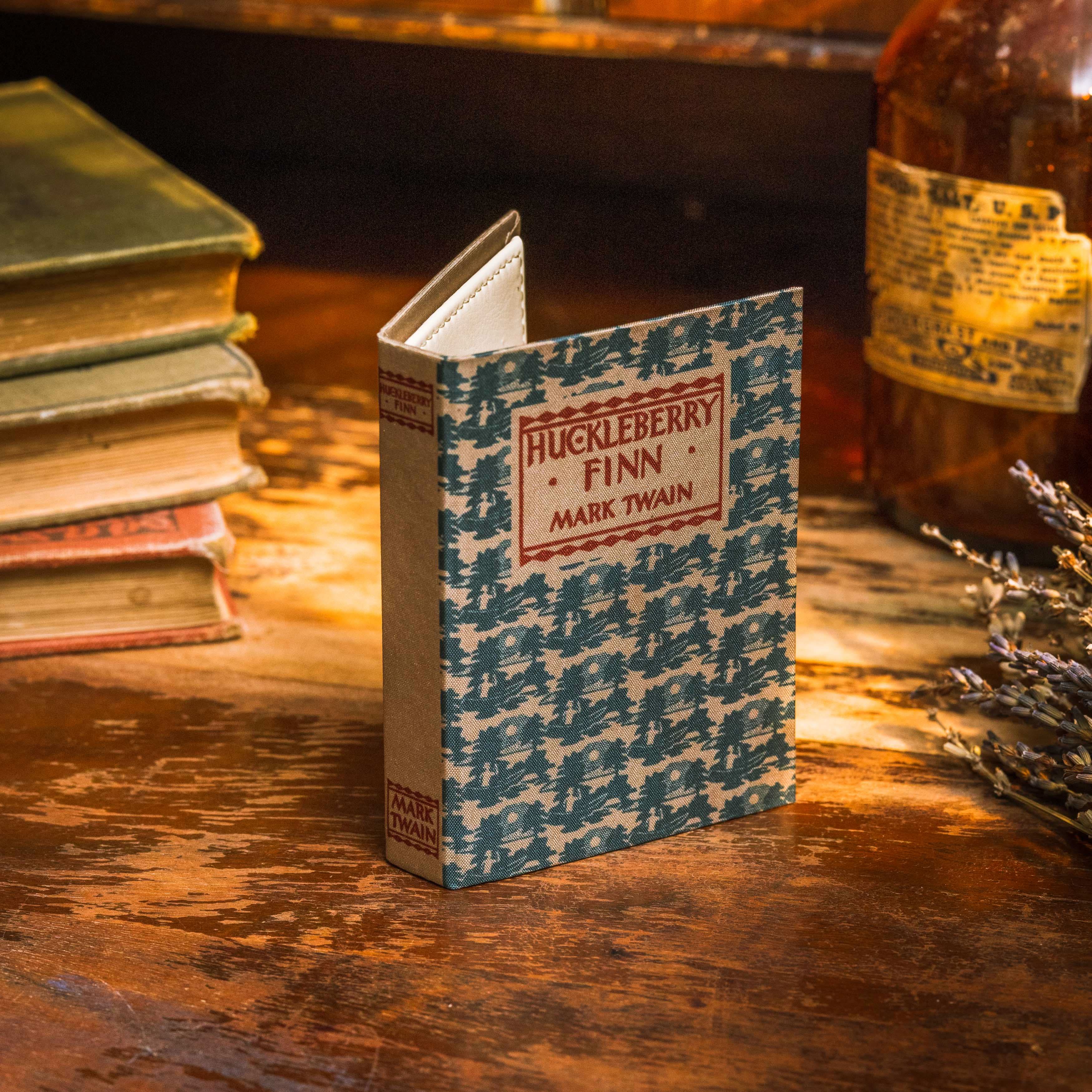 Image of Huckleberry Finn by Mark Twain 1884 Book Wallet - Novelbookstore.co