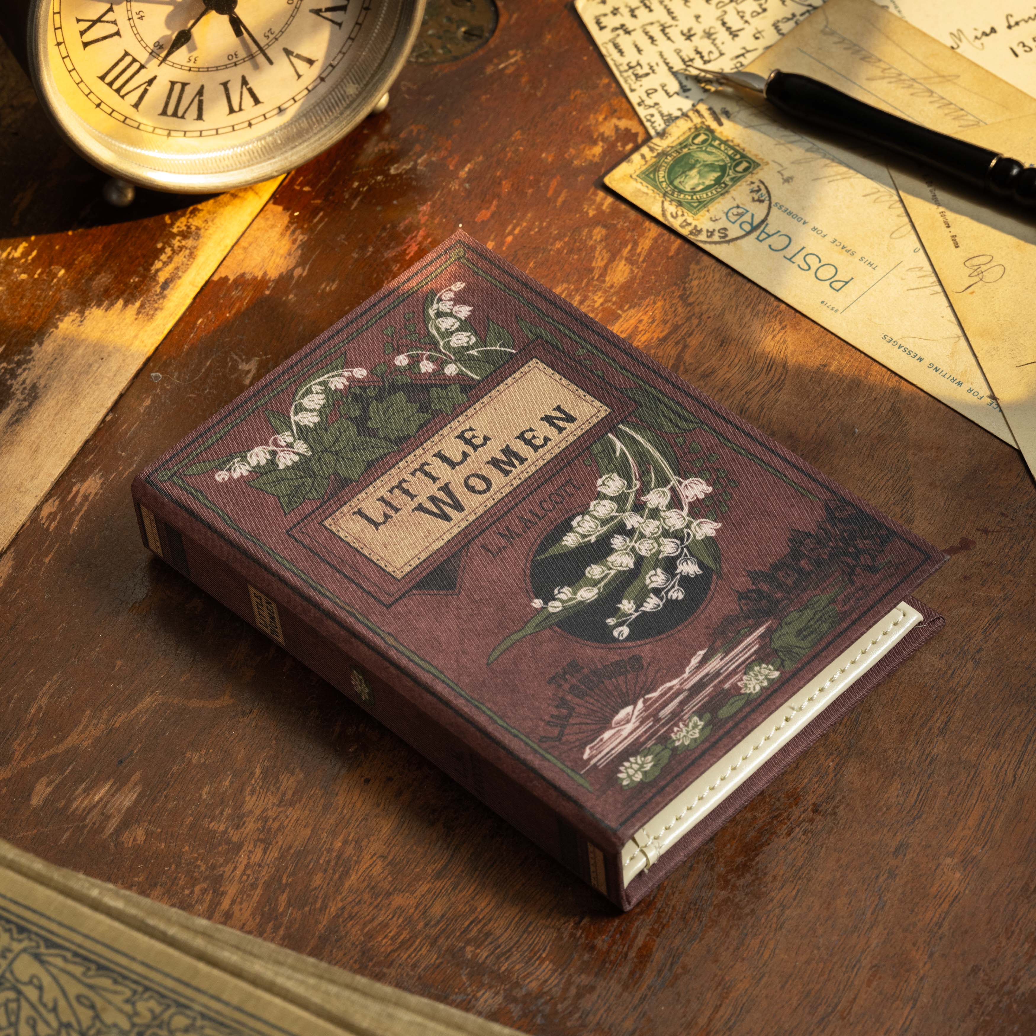 Image of 'Little Women' (Crimson Red) by Louisa May Alcott 1868 Passport/Notebook Wallet - Novelbookstore.co