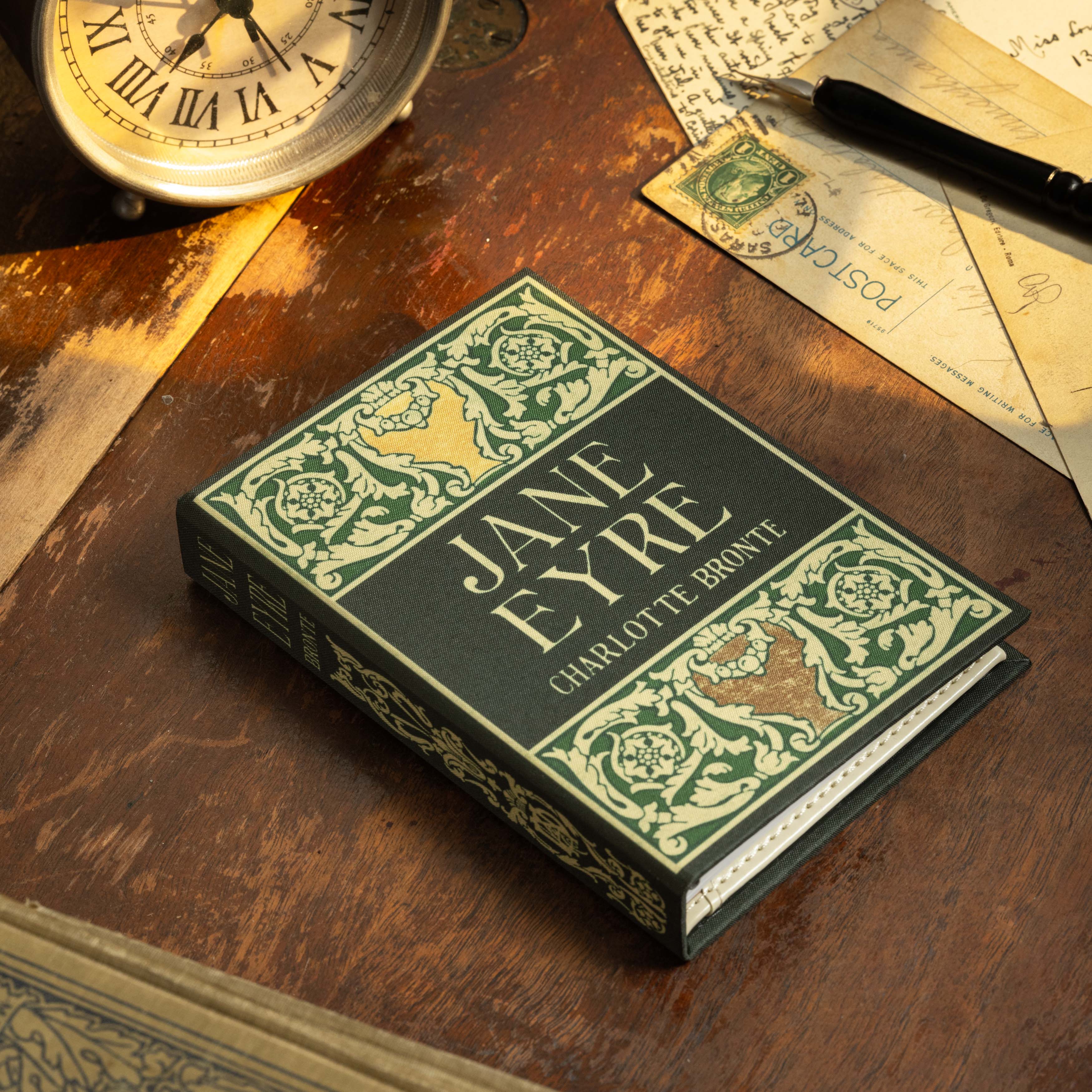 Image of 'Jane Eyre' (Forest Green) by Charlotte Brontë 1847 Passport/Notebook Wallet - Novelbookstore.co