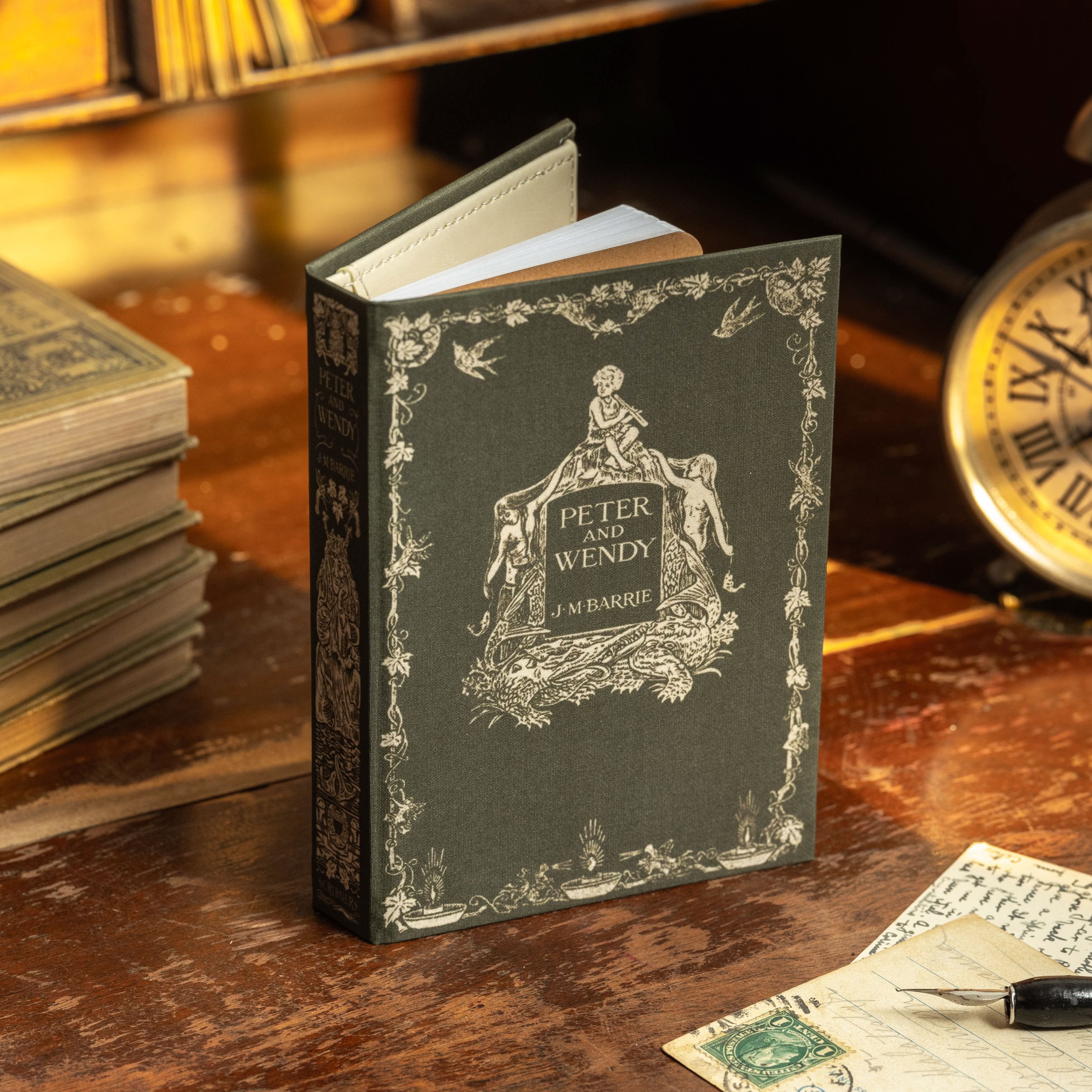 Image of 'Peter and Wendy' by J. M. Barrie 1911 Passport/Notebook Wallet - Novelbookstore.co