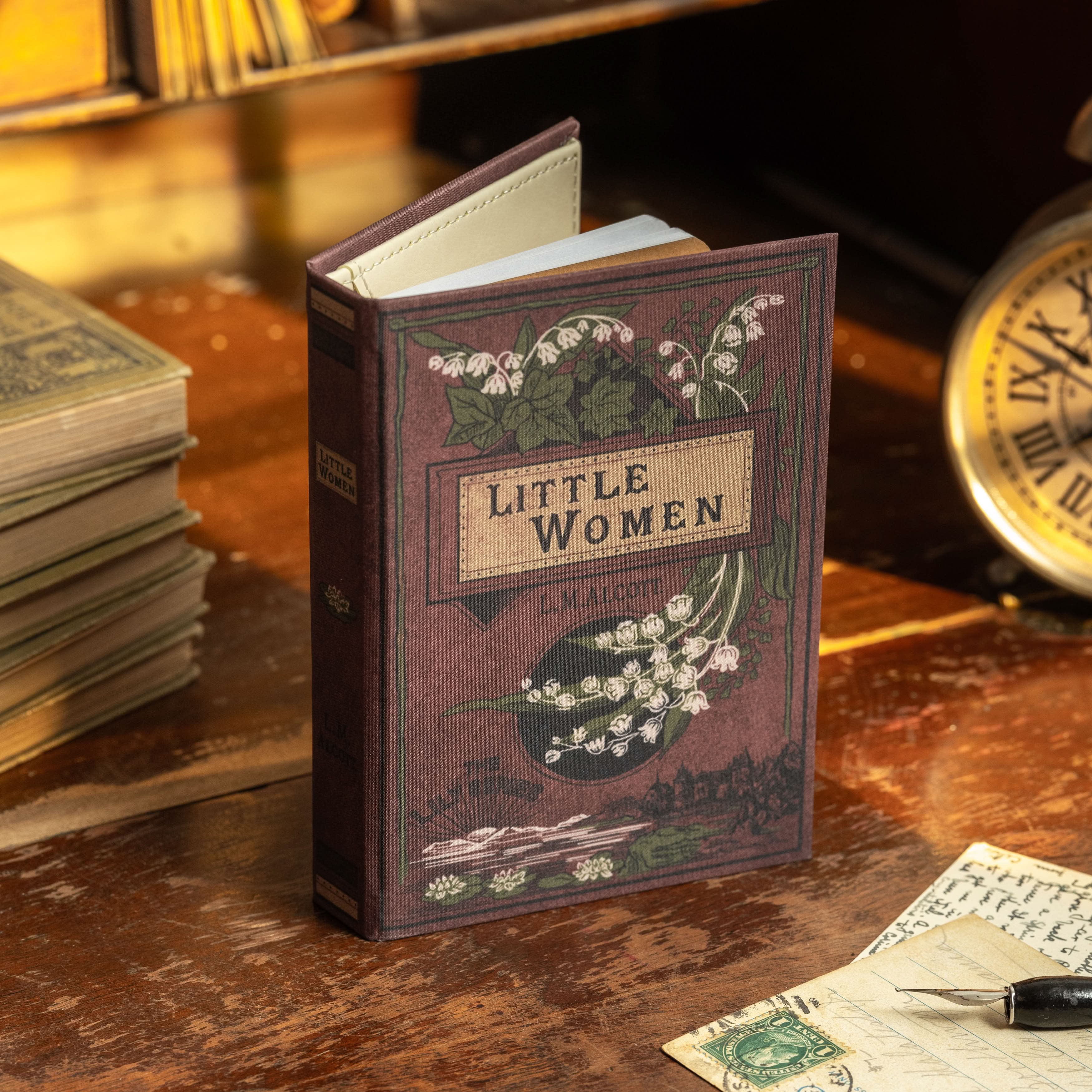 Image of 'Little Women' (Crimson Red) by Louisa May Alcott 1868 Passport/Notebook Wallet - Novelbookstore.co