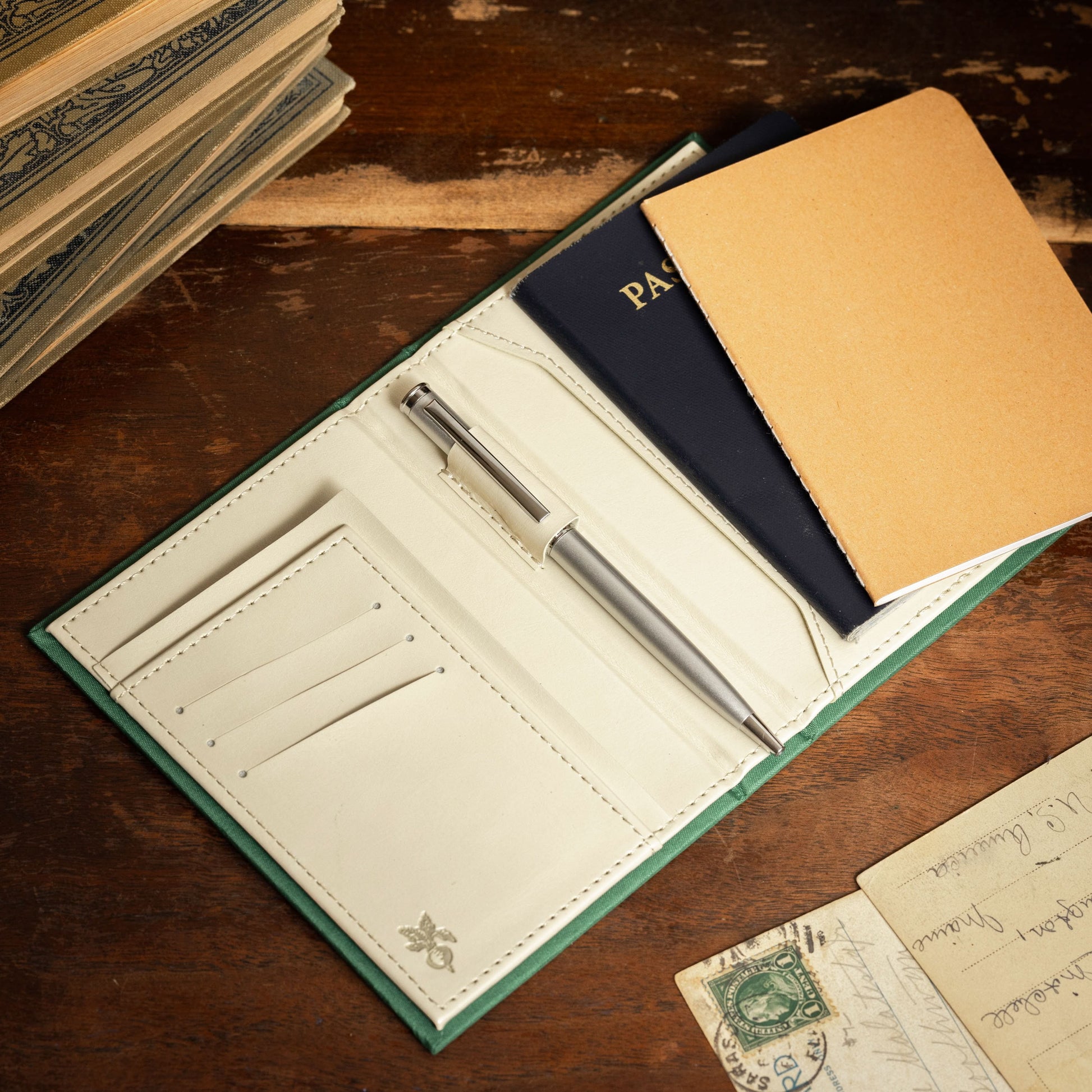'The Count of Monte Cristo' (Emerald Green) by Alexandre Dumas 1844 Passport/Notebook Wallet - Novelbookstore.co