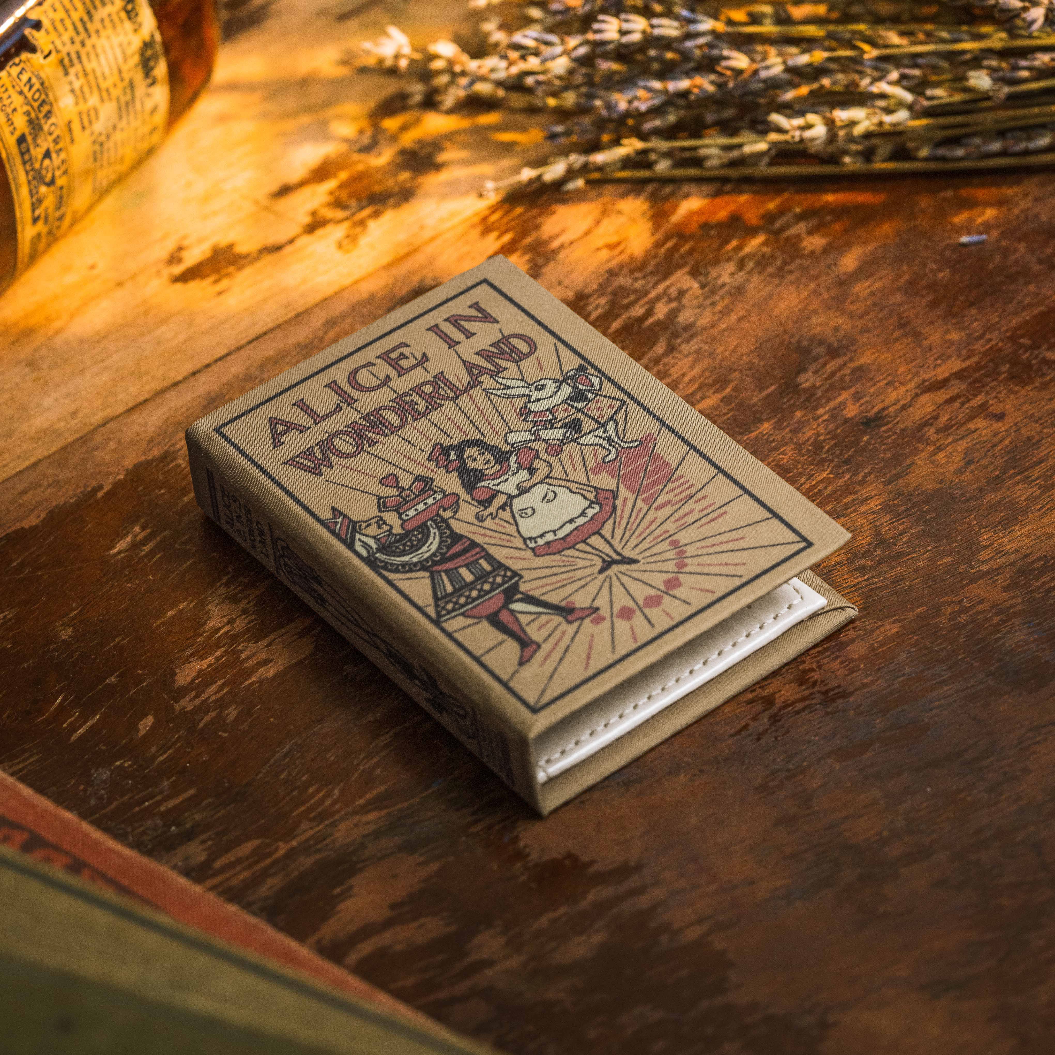 Image of Alice in Wonderland Lewis Carroll 1865 Book Wallet - Novelbookstore.co