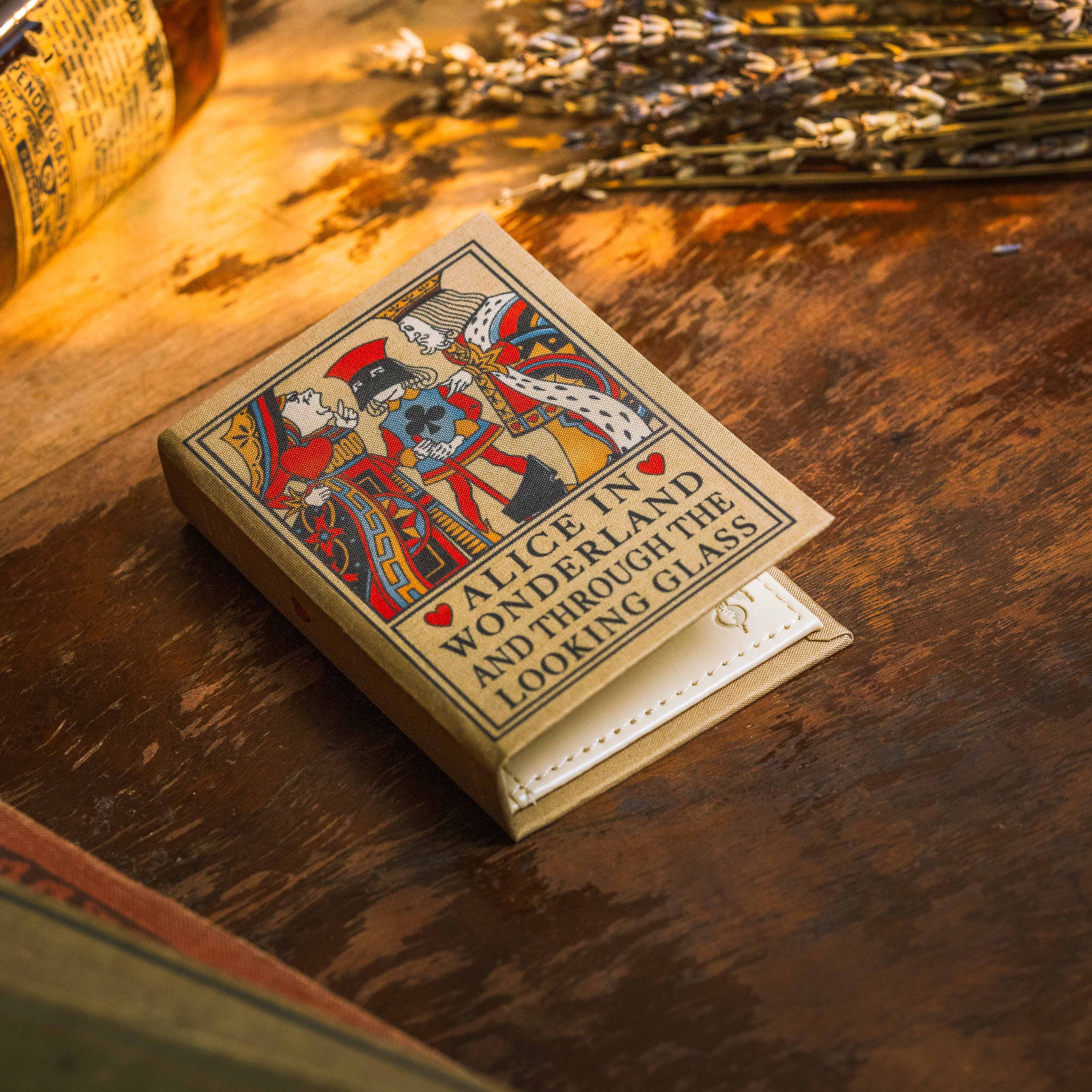 Image of <3 Alice in Wonderland, Through the Looking Glass by Lewis Carroll 1871 Book Wallet - Novelbookstore.co