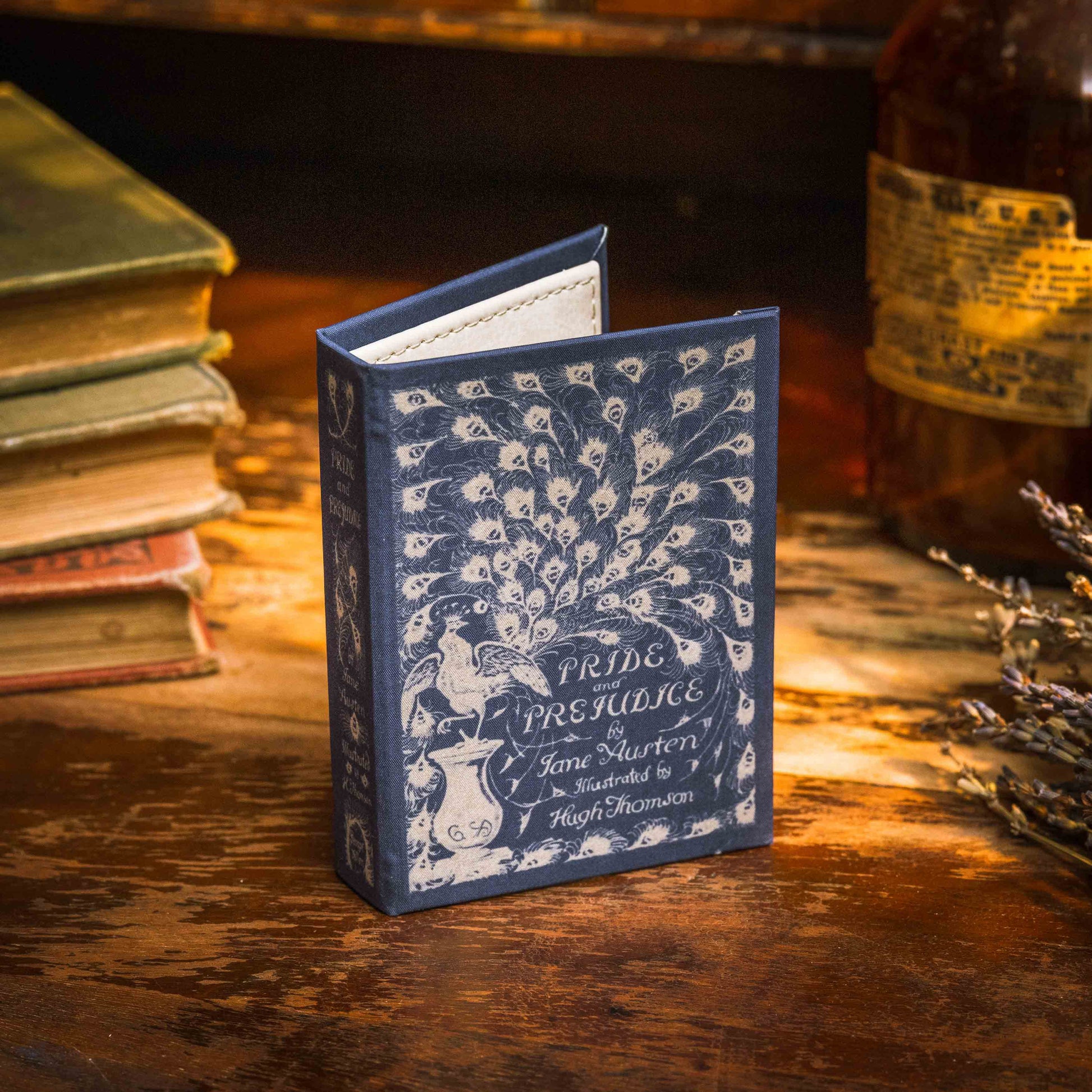 (Peacock Edition) Pride & Prejudice by Jane Austen 1813 Book Wallet - Novelbookstore.co