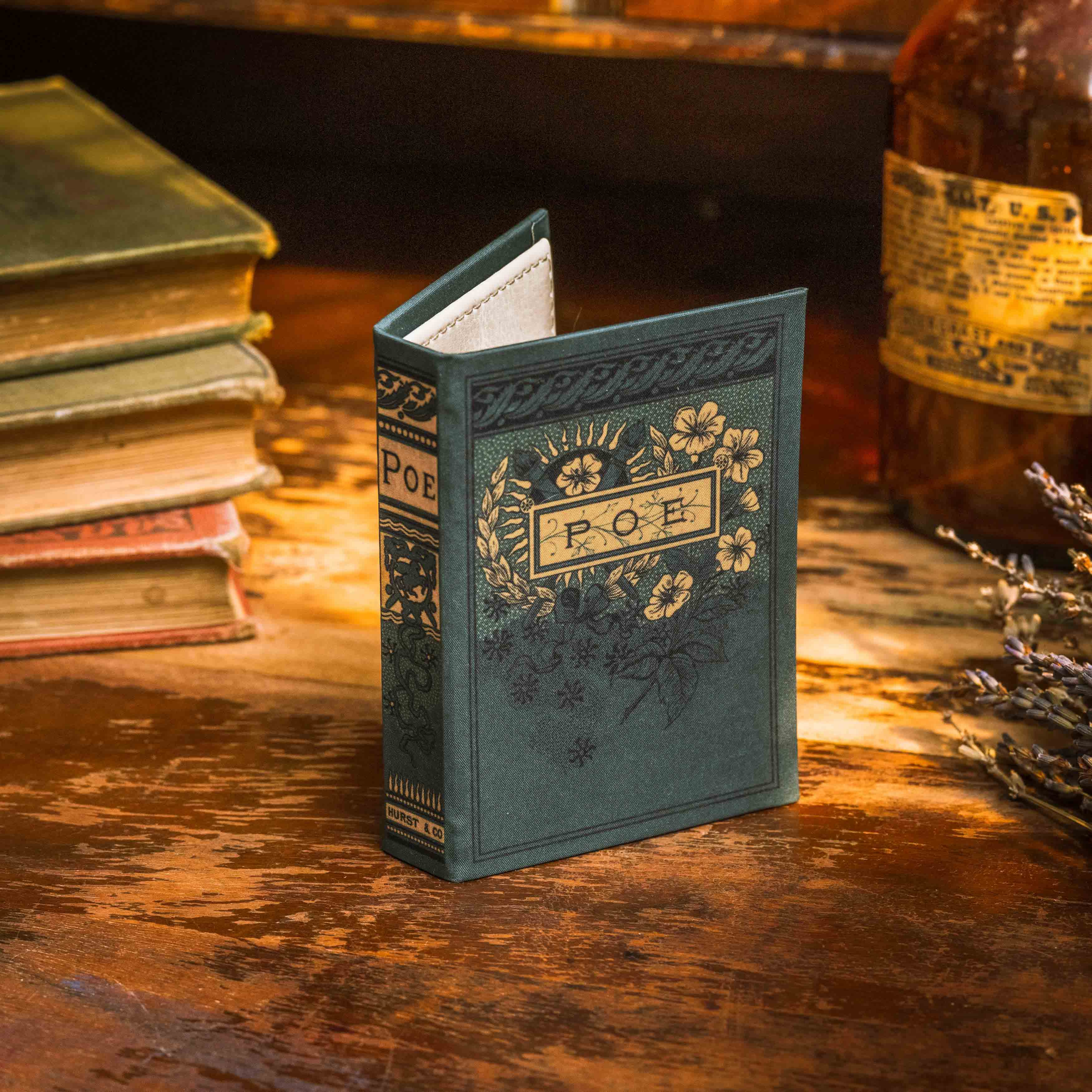 Image of (Atlantic Green)The Complete Poetical Works of Edgar Allan Poe 1884 Book Wallet - Novelbookstore.co