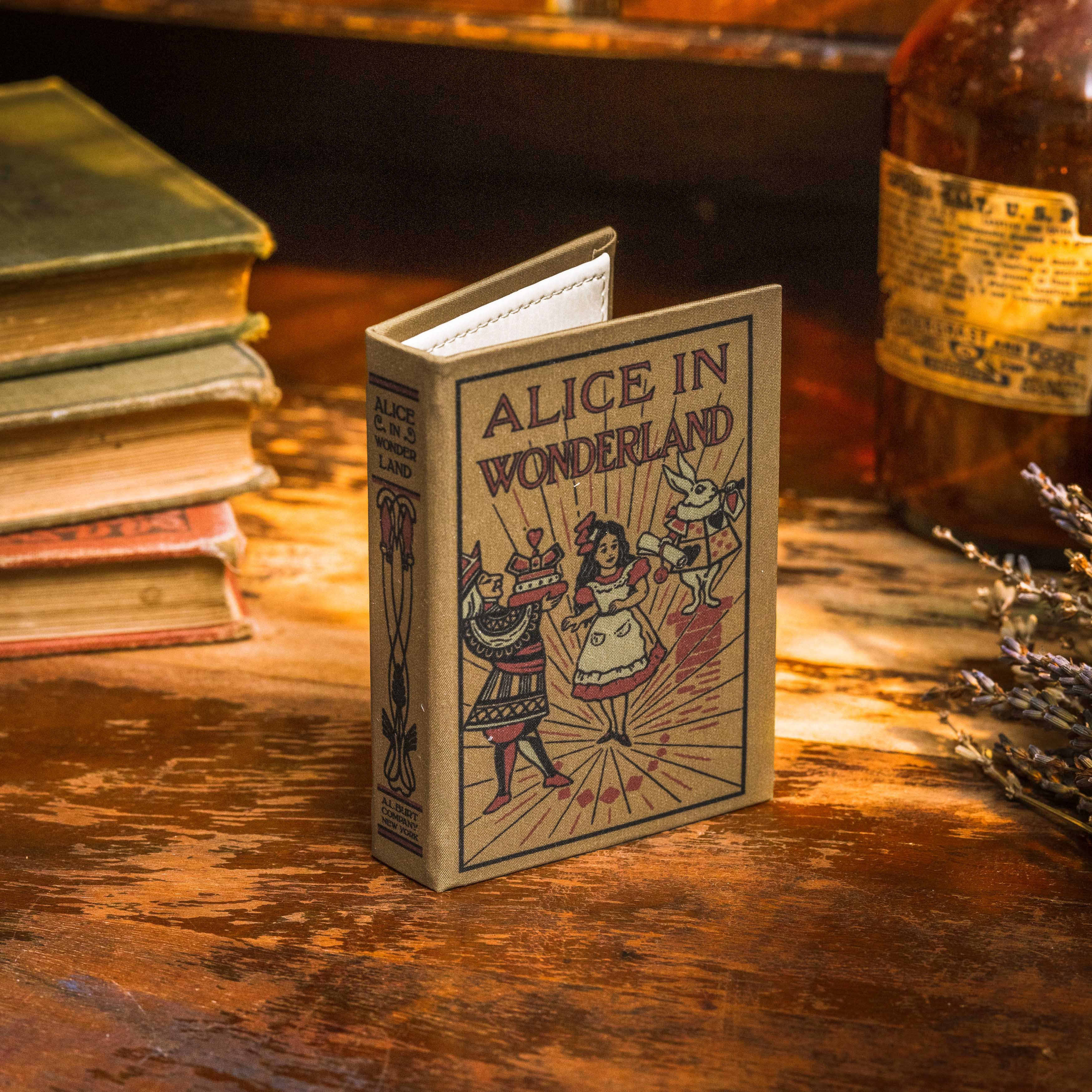 Image of Alice in Wonderland Lewis Carroll 1865 Book Wallet - Novelbookstore.co