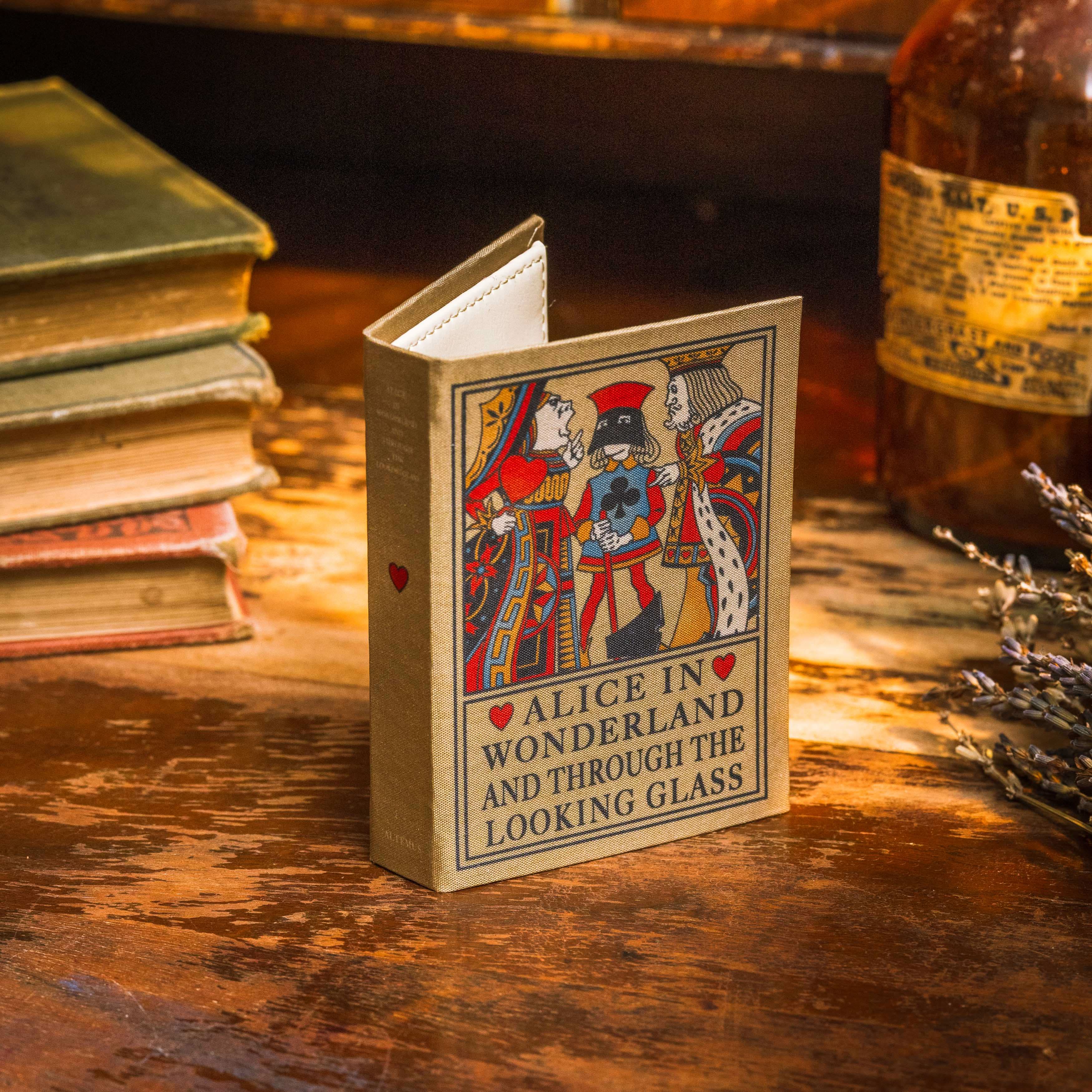 Image of <3 Alice in Wonderland, Through the Looking Glass by Lewis Carroll 1871 Book Wallet - Novelbookstore.co