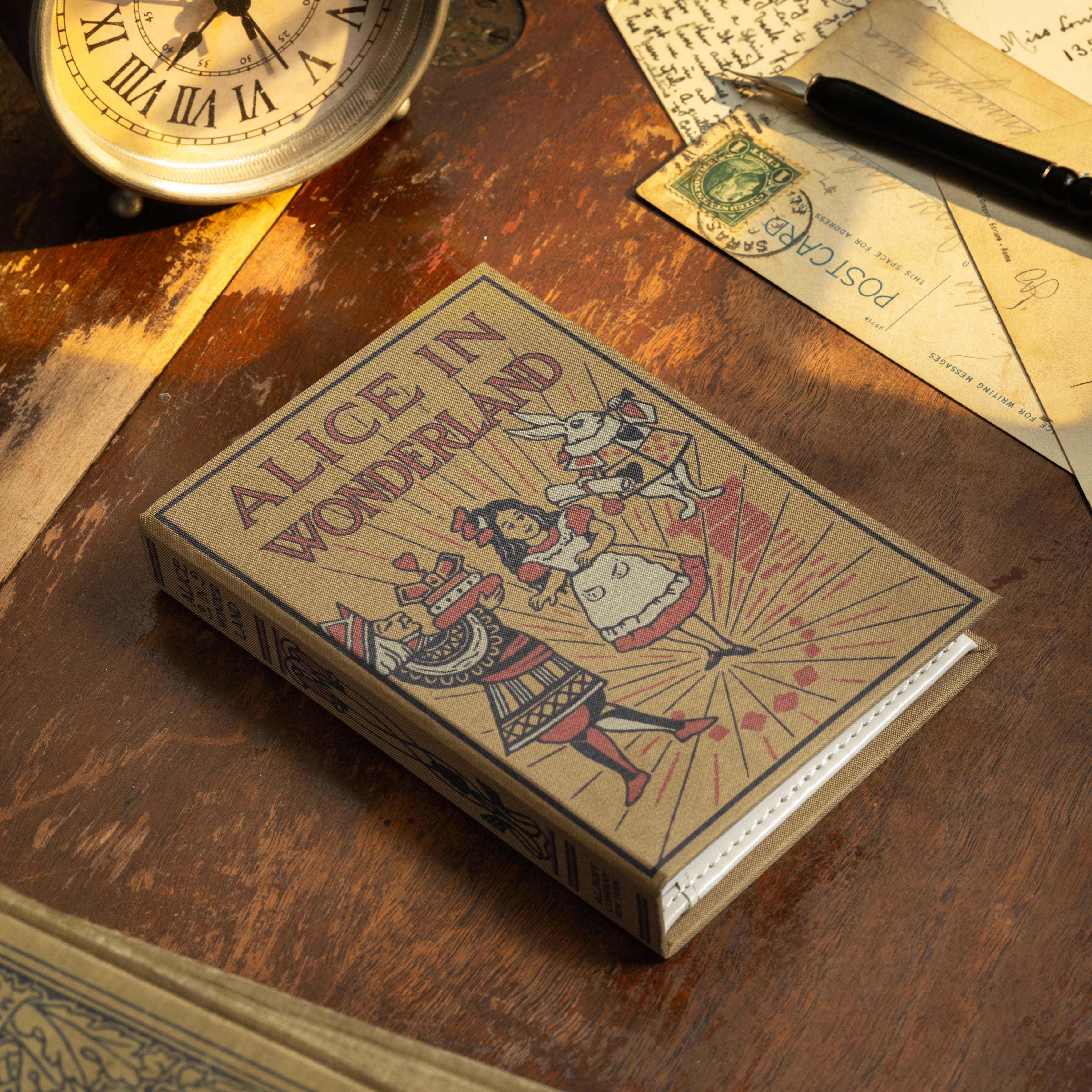 Image of 'Alice in Wonderland' Lewis Carroll 1865 Passport/Notebook Wallet - Novelbookstore.co