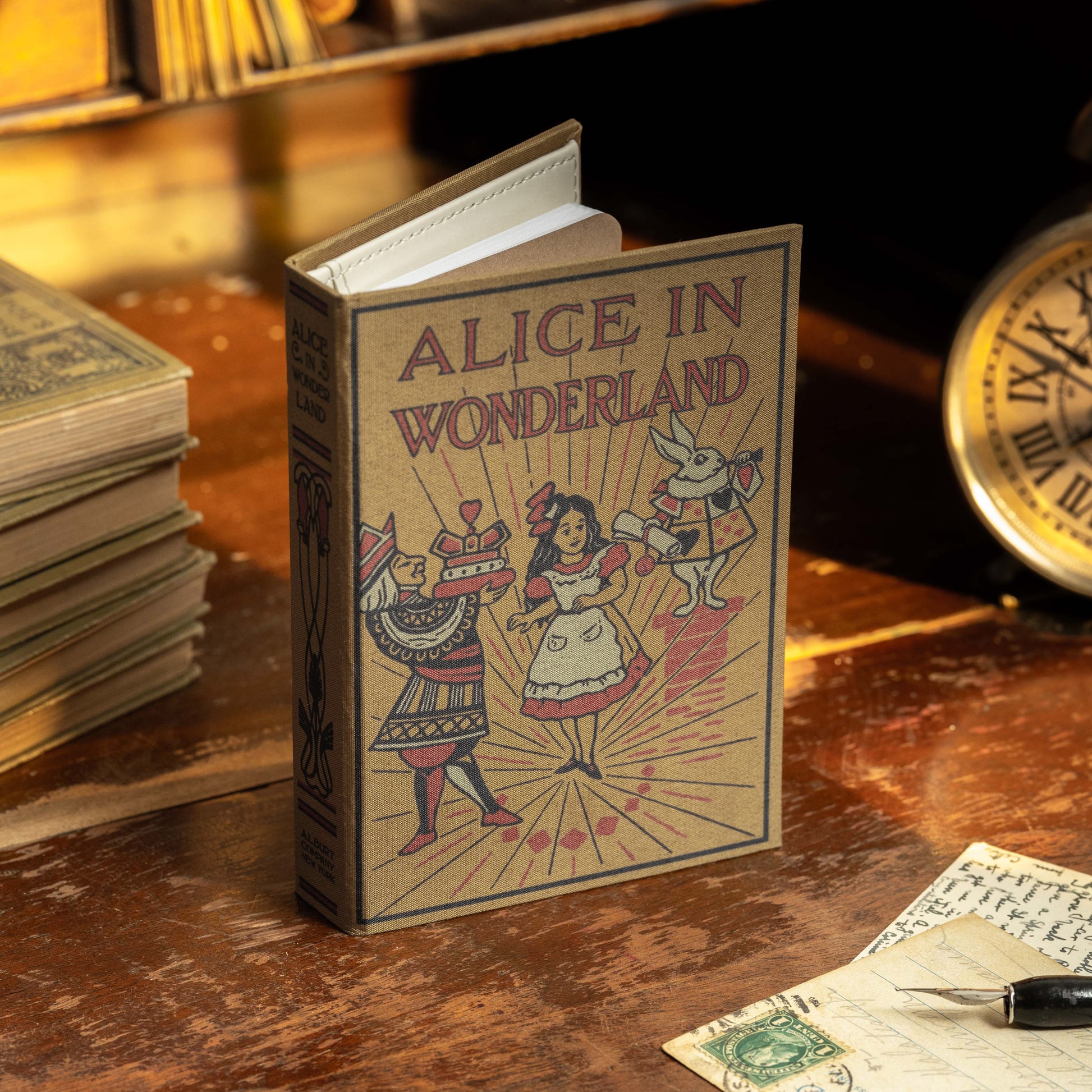 'Alice in Wonderland' Lewis Carroll 1865 Passport/Notebook Wallet - Novelbookstore.co