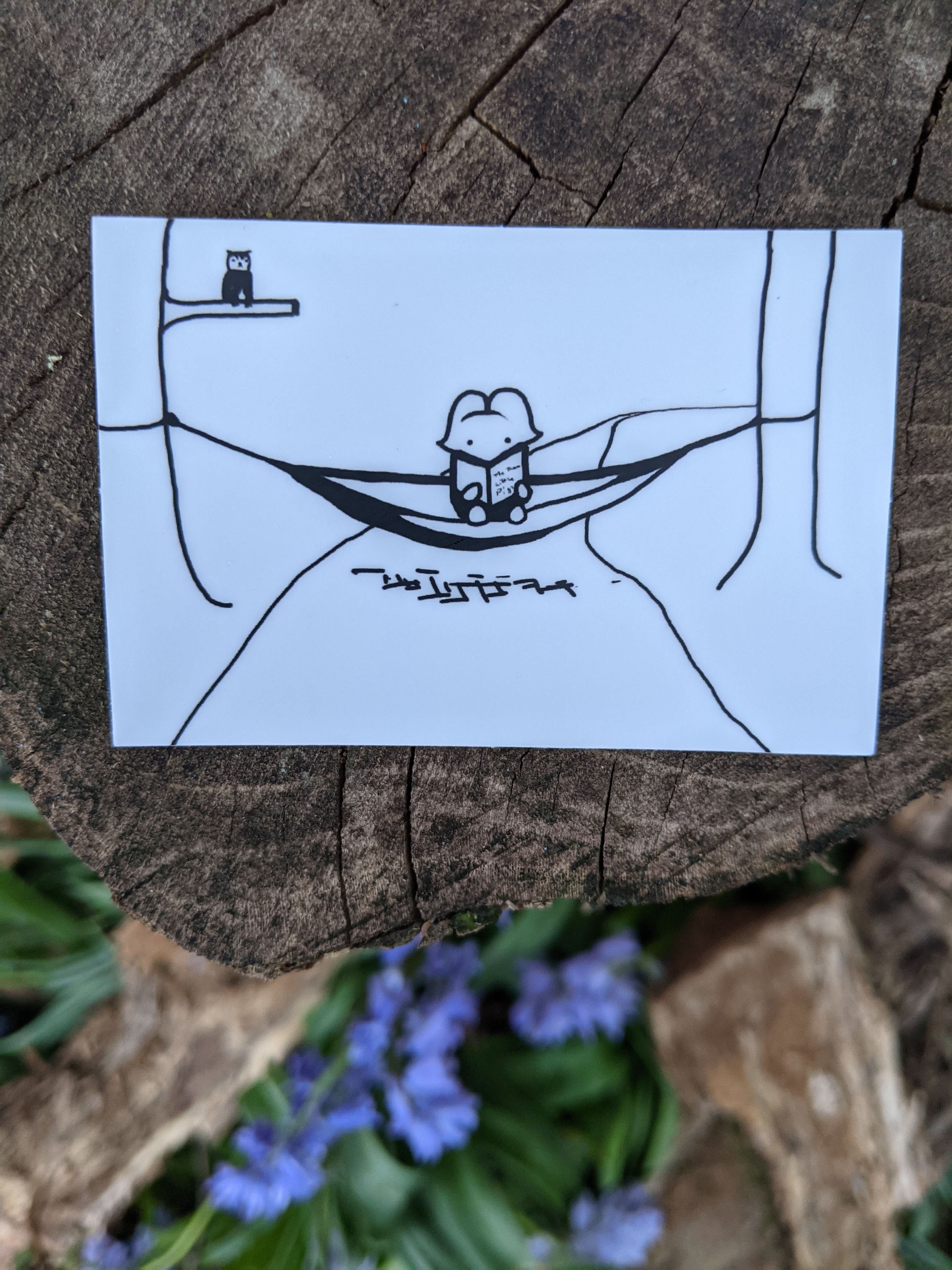 Image of Sticker - Hammock Reading Plumbis - Novelbookstore.co