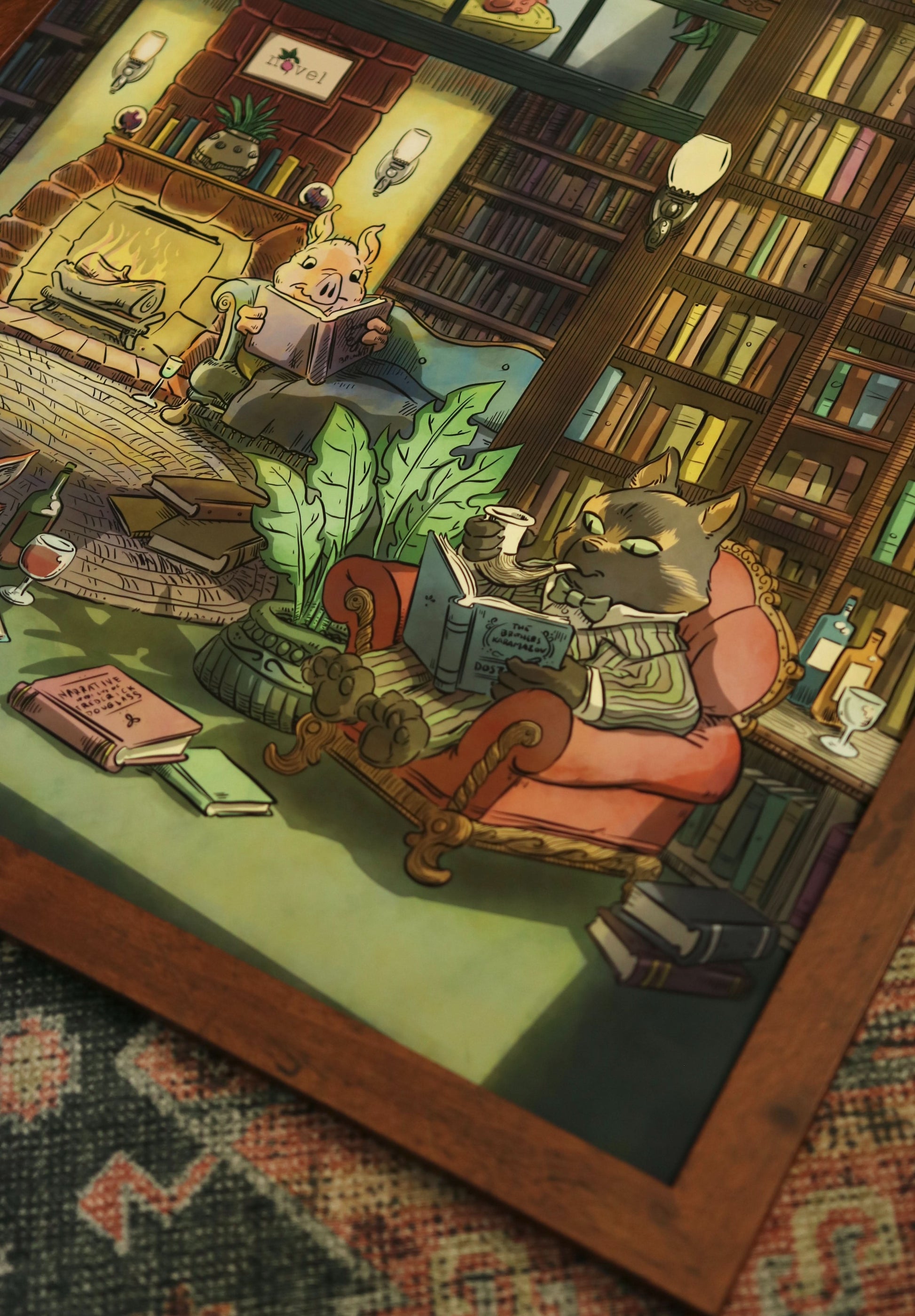 Critters Reading in Library Poster - Novelbookstore.co