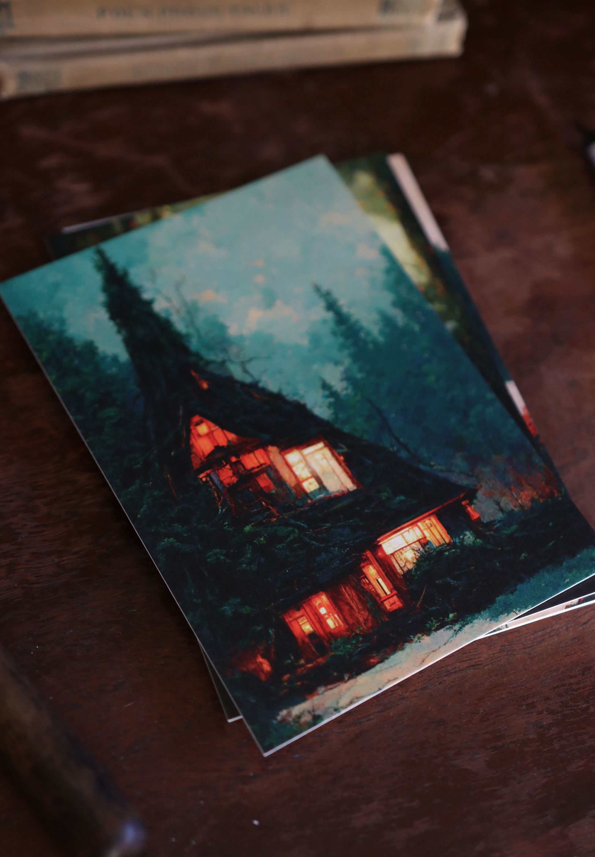 The Cottage/Library Collection - Notecard / Stationery / Art - 10 Count. - Novelbookstore.co