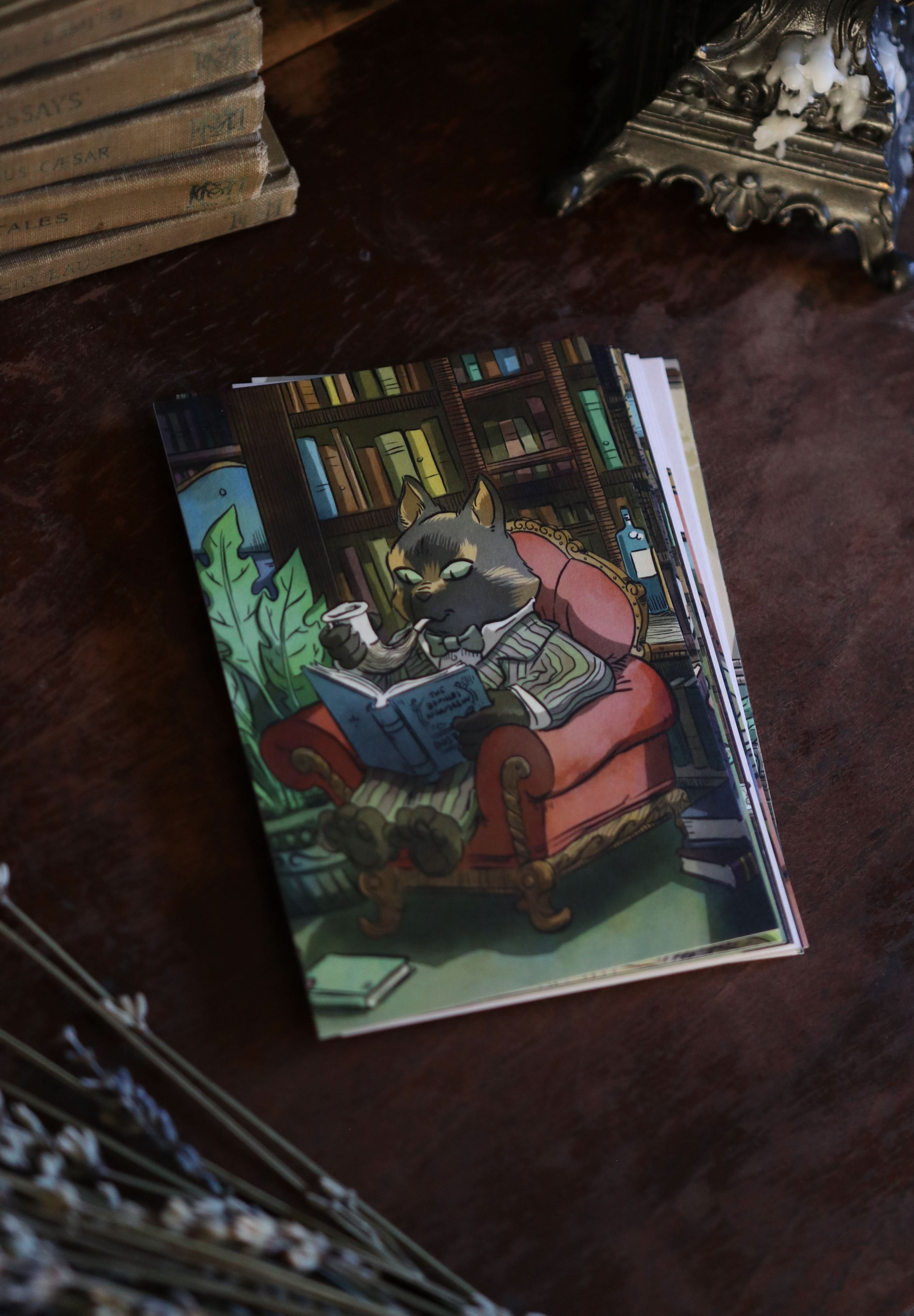 Image of Library Critters - Notecard / Stationery / Art - 10 Count. - Novelbookstore.co
