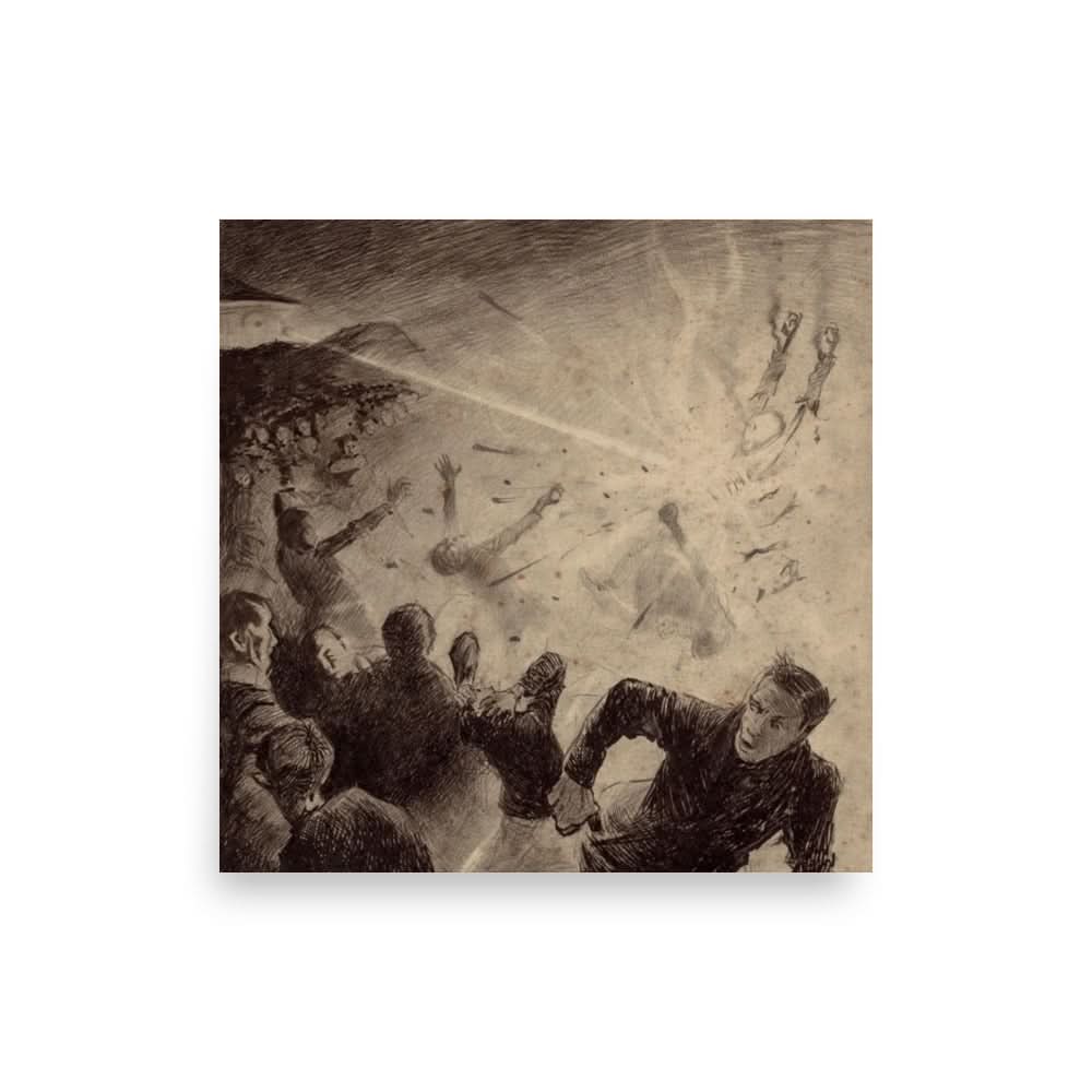 Image of Martian Pulverizing - The War of the Worlds Original Illustration - Novelbookstore.co